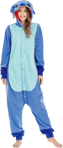 Vista 2 de Etoson Stitch Onesie Cosplay Disfraz de Halloween Unisex Animal Pijama