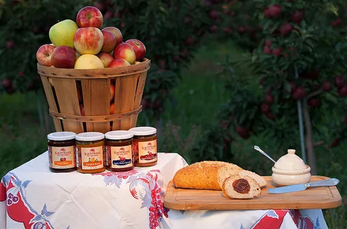 Vista 6 de Kauffman Orchards - Mantequilla de manzana casera, sin azúcar granulada añadida, 17 onzas (caja de 12)