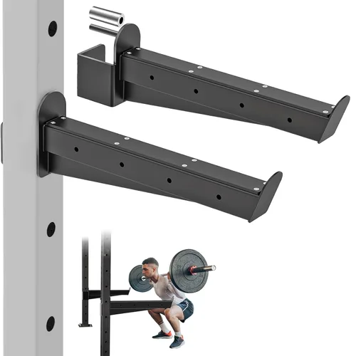 Vista 18 de Nordic Hamstring Curl Attachment, Dip Bar, Belt Squat & Safety Spotter Arms for 2"x2" & 3"x3" Power Racks, Home Gym Strength Training Accessories