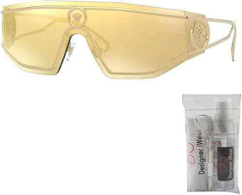 Vista 2 de Versace VE2226 Irregular Sunglasses for Men BUNDLE with Designer iWear Complimentary Eyewear Care Kit