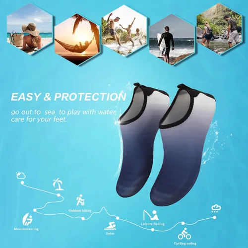 Vista 6 de YALOX - Zapatos acuáticos, de secado rápido, sensación de pies descalzos, para mujer y hombre calcetines acuáticos para exterior, playa, natación