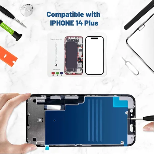Vista 3 de Reemplazo de pantalla para iPhone 14 Plus, reemplazo de vidrio compatible con iPhone 14 Plus de 6.7 pulgadas, kit de reparación de pantalla