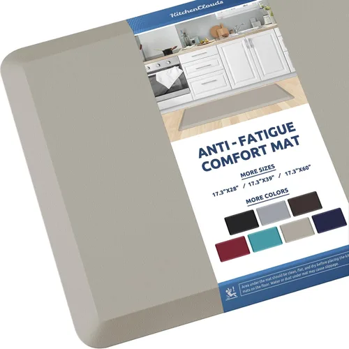 Vista 68 de KitchenClouds Alfombra de Cocina Acolchada Anti Fatiga 17.3"x28" Impermeable, Antideslizante, Alfombras de Pie y Comodidad para Escritorio/Piso