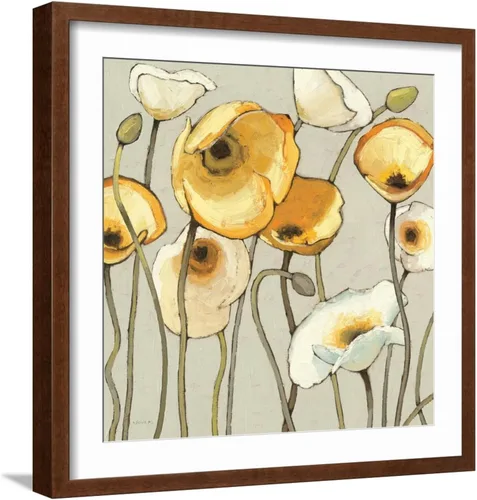 Vista 14 de ART Cuadro decorativo para pared de Jaune Gris II sobre marco negro, 21 x 21 pulgadas