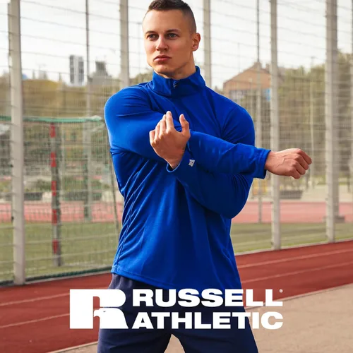Vista 6 de Russell Athletic Dri-Power: Prenda exterior ligera con capucha y cierre de 1/4 de pulgada Negro