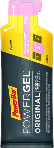 Vista 4 de Powerbar Powergel Original 1.45 oz X 24 Geles Fresa/Plátano