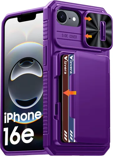 Vista 21 de Vizvera para iPhone 16 Pro Max Funda tipo cartera RFID [Soporte para tarjetas][Control de cámara][Cubierta de cámara] Funda protectora de silicona