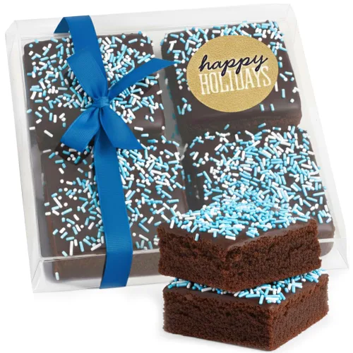 Vista 14 de Cesta de regalo de galletas de brownies de Pascua, regalo de comida de chocolate envuelta individualmente para hombres, mujeres y niños, paquete