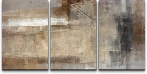 Vista 94 de wall26 Lienzo enmarcado para pared, juego de arte de acuarela pastel, paisaje rural, ilustraciones con formas abstractas, arte moderno, decorativo