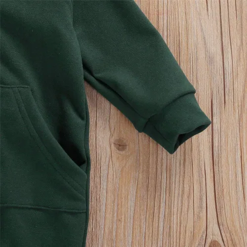 Vista 20 de FYBITBO Mameluco con capucha y cremallera para bebés, niños y niñas, mameluco de manga larga para otoño e invierno, ropa cálida