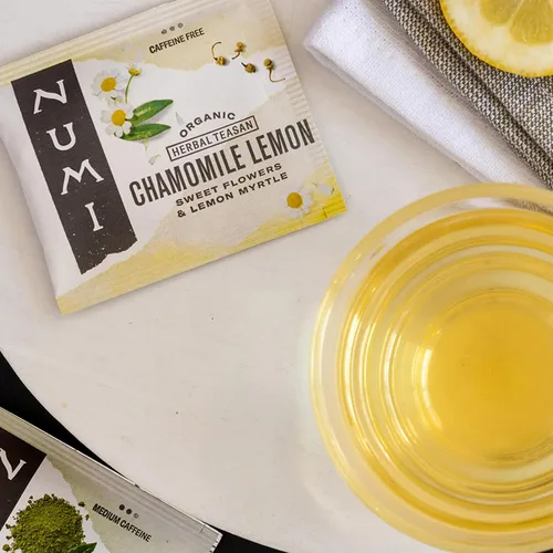 Vista 3 de Numi Té de manzanilla y limón orgánico Té de hierbas con manzanilla egipcia y mirto de limón