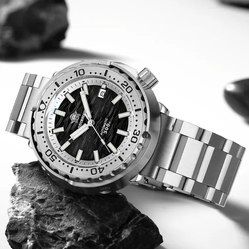 Vista 6 de ADDIESDIVE Relojes de buceo para hombre, reloj de pulsera automático, resistente al agua 300 M, fecha, pantalla analógica, esfera luminiscente 2098