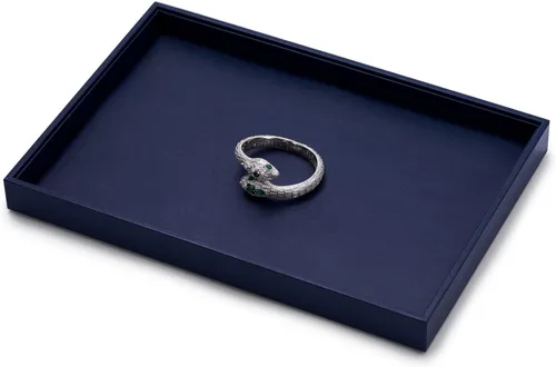Vista 4 de Oirlv Bandeja organizadora de joyas de cuero prémium para cajones de joyas, Cuero sintético