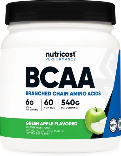 Vista 10 de Polvo Nutricost BCAA (Uva, 120 porciones) - Sin gluten, sin OMG, vegetariano, proporción óptima 2:1:1 Sin gluten, vegetariano