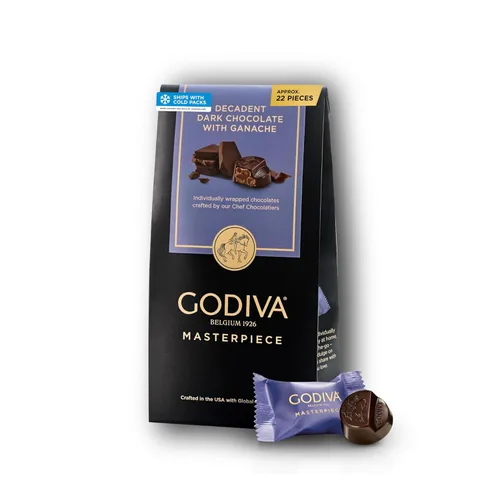 Vista 8 de Godiva Masterpiece - Bolsas de chocolate oscuro, centro de caramelo, 4