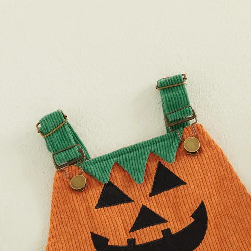 Vista 4 de Thorn Tree Traje de Halloween para niños y niñas, disfraz de calabaza fantasma Naranja