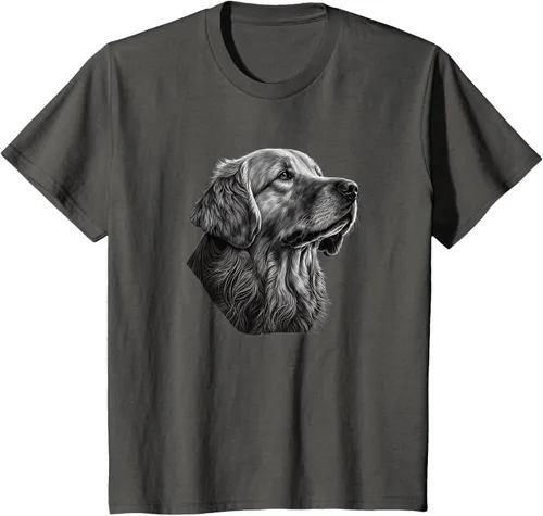 Vista 80 de Camiseta divertida Golden Retriever, Negro