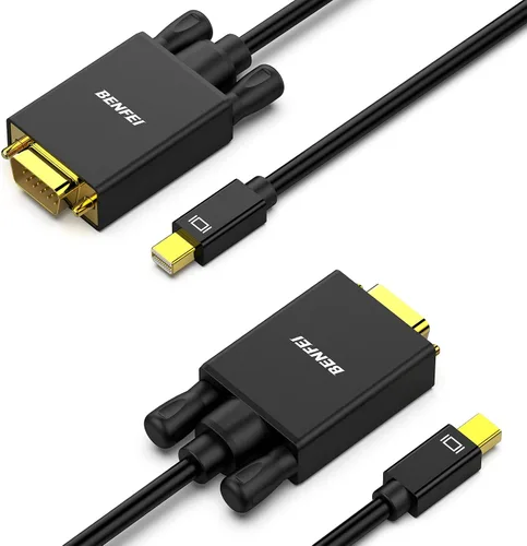 Vista 8 de BENFEI Cable Mini DisplayPort a VGA de 3 pies, cable Mini DisplayPort a VGA (compatible con Thunderbolt 2) con MacBook Air/Pro, Surface Pro/Dock