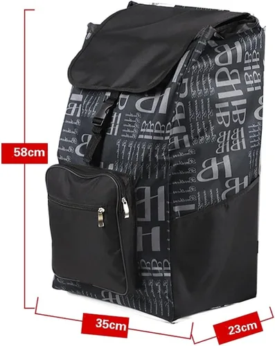 Vista 2 de THEGA Bolsa de repuesto para carrito de compras de gran capacidad, color negro, tela Oxford, impermeable, duradera, compacta, ligera, versátil