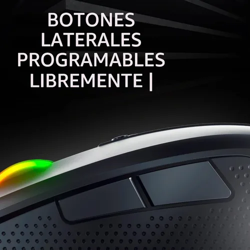 Vista 6 de Cherry Ratón para juegos con cable MC 2.1 con iluminación RGB con botones programables y perfiles de usuario. Cabe en tu mano. Diestro. Sensor Negro
