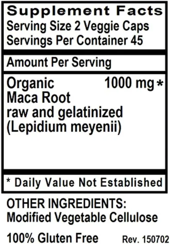 Vista 4 de Holly Hill Health Foods, Maca, 90 cápsulas vegetarianas