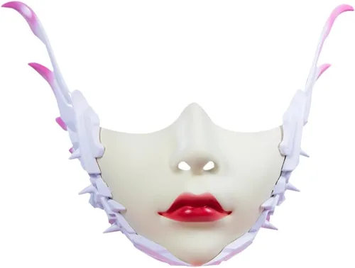 Vista 6 de Máscara mecánica de viento de media cara para mujer, máscara de estilo antiguo para Halloween o cosplay