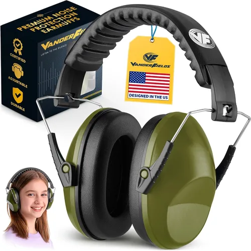 Vista 17 de Vanderfields Auriculares de Protección Auditiva - 26dB - Protección Auditiva para Tiro de Rango - Orejeras con Cancelación de Ruido para Adultos 2