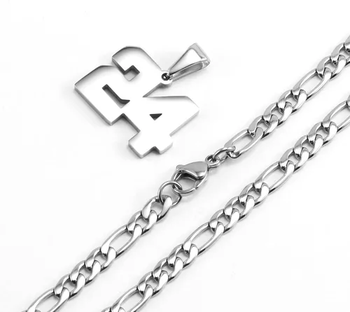 Vista 3 de MIMITLTY Personalized Jersey Number Necklaces for Mens,Athletes Stainless Steel Sport Number Pendant Chain for Boys BaseballBasketballFootball Team