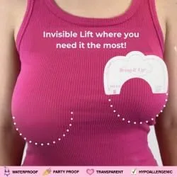 Vista 6 de Cinta de levantamiento de senos, cinta de senos, cinta adhesiva, sin solución de brasier para moda sin espalda y sin tirantesbooblift impermeable