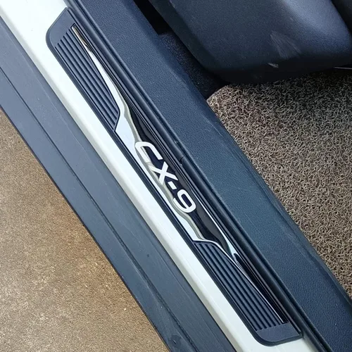 Vista 2 de Kit de protector de umbral de puerta inoxidable para Mazda CX-9 2017-2023 Accesorio interior (negro)