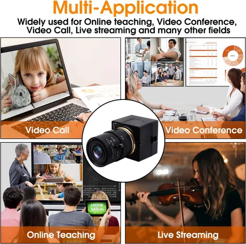 Vista 7 de SVPRO Cámara web USB 1080P HD con lente de zoom de 2.8 a 0.472 in, cámara web de enfoque manual para computadora, cámara H.264 de poca luz