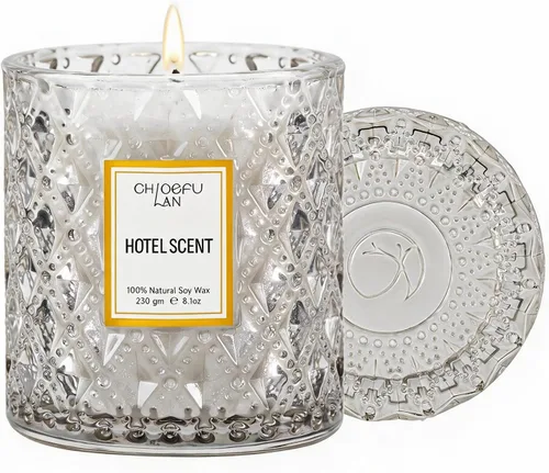 Vista 12 de Chloefu LAN Velas de calabaza Chai para regalo de Halloween, velas de granja para el hogar, tarro de soja perfumado de lujo con hasta 55 horas