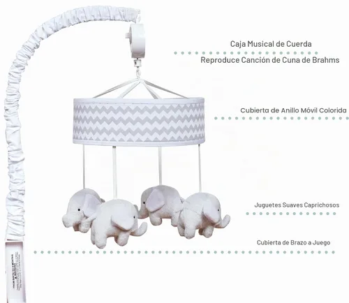 Vista 3 de Móvil Trend Lab, paquete de de 1 Gris (Dove Gray)