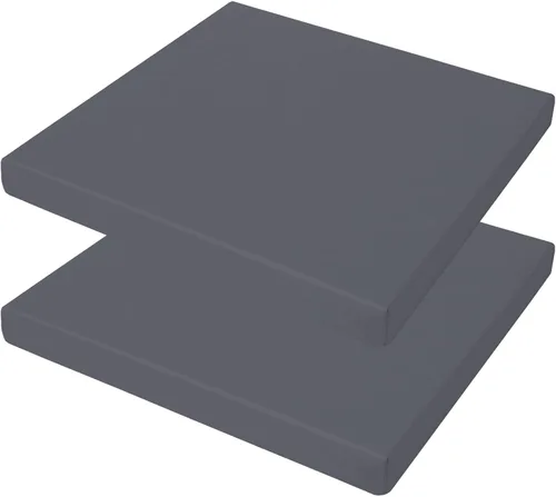 Vista 13 de Juego de 2 cojines antideslizantes para sillas de exterior, gris