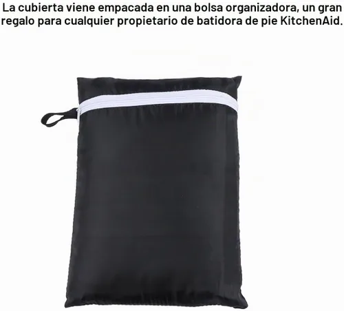 Vista 7 de Funda protectora a prueba de polvo para batidora de pie Evermarket con bolsillo y bolsa organizadora para Kitchenaid, Sunbeam, Cuisinart, Hamilton