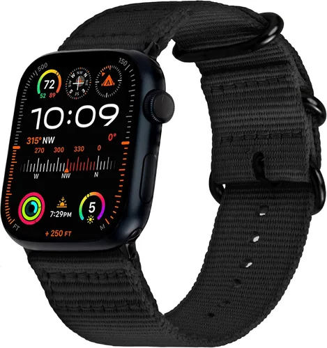 Vista 8 de Carterjett - Correa para Apple Watch 1.732 pulgadas, 1.654 pulgadas, 1.575 pulgadas, 1.496 pulgadas, nailon NATO, correas iWatch, mujeres y hombres