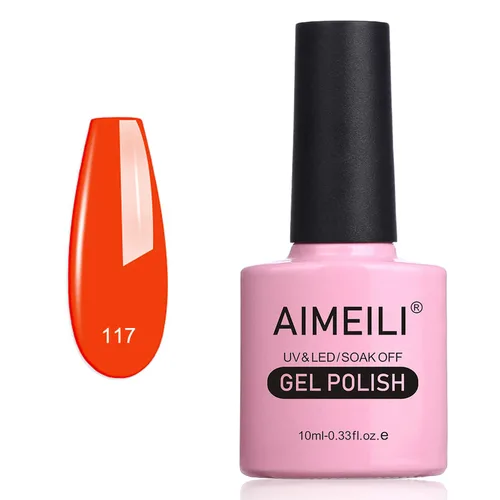 Vista 21 de AIMEILI Soak Off U V LED Esmalte de uñas de gel negro, sin hema, libre de crueldad, arte de uñas vegano, Blackpool (007) 0.3 fl oz