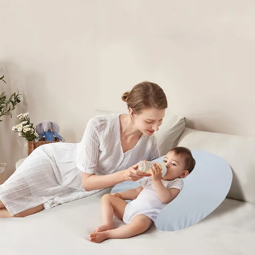 Vista 6 de Winmany Funda de almohada de lactancia impermeable para bebé, funda de almohada para lactancia materna, funda suave reemplazable para niños y niñas