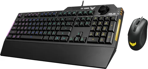 Vista 2 de ASUS TUF - Combo de teclado y mouse para juegos Teclado RGB K1, mouse ligero M3, iluminación RGB Aura Sync, diseño cómodo y resistente, software
