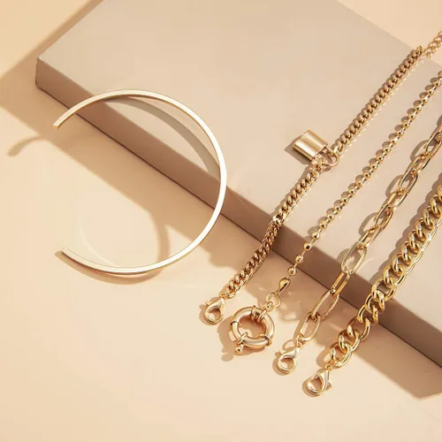 Vista 13 de 5 pulseras con dije de candado para mujeres y adolescentes, accesorios de mano de fiesta, Aolly, No es una piedra preciosa