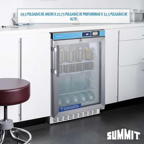 Vista 4 de Accucold ACR46GL - Refrigerador médico de 2.65 pies cúbicos, puerta