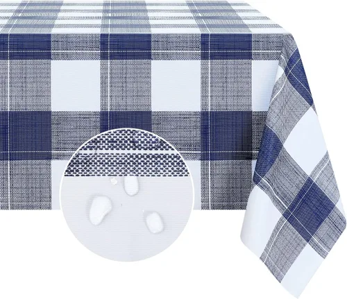 Vista 20 de Romanstile Mantel cuadrado de vinilo de verano, mantel de plástico impermeable a prueba de aceite, para exteriores, mantel de vinilo resistente