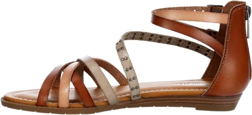 Vista 3 de Limelight Vanya - Sandalias planas de gladiador con cierre de cremallera para mujer