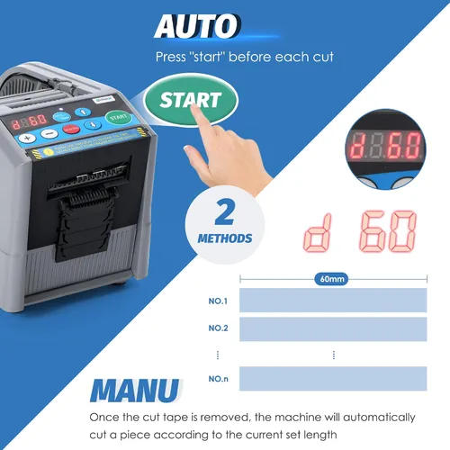 Vista 3 de dispensador automático de cinta+caja de cuchillo de repuesto