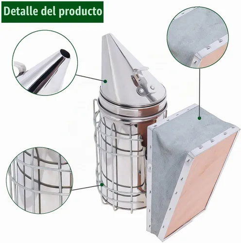 Vista 5 de Kit de ahumador Bee Hive, herramienta de apicultor de acero inoxidable