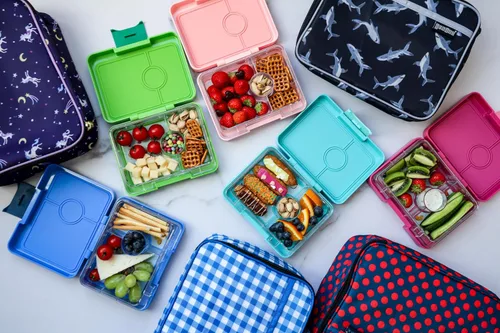 Vista 7 de Yumbox Caja de aperitivos a prueba de fugas - Ami Purple (bandeja de cisne)