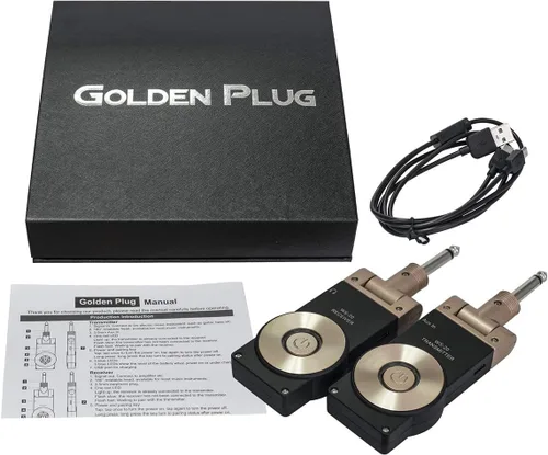 Vista 7 de 2.4G guitarra recargable transmisor inalámbrico receptor inalámbrico sistema de guitarra con 8 horas de tiempo de trabajo