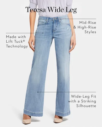 Vista 2 de NYDJ - Pantalones vaqueros Teresa para mujer, mezclilla prémium