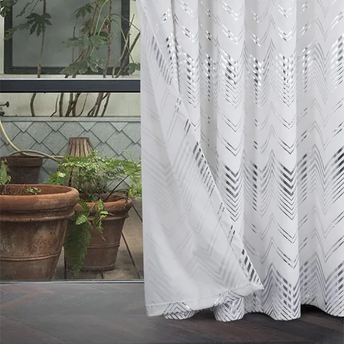 Vista 14 de always4u Cortinas de terciopelo suave de 108 pulgadas de largo con estampado de papel de aluminio de lujo, cortinas de dormitorio de eficiencia