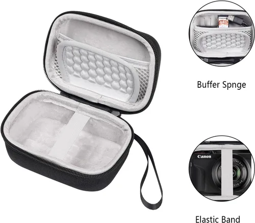 Vista 3 de Carrying Case for Canon PowerShot G7X Mark III/ G7X Mark II/SX740/SX730/SX720/SX620/G7X Digital Camera, Extra Mesh Pocket for Charging